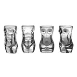 Sexy Hot Body Male & Female Shaped Shot Glasses 4 Piece Set