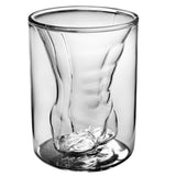 Male Shaped Glass Tumbler 6oz (180ml) 2 Piece Set