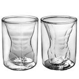 Male Shaped Glass Tumbler 6oz (180ml) 2 Piece Set