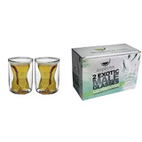 Male Shaped Glass Tumbler 6oz (180ml) 2 Piece Set