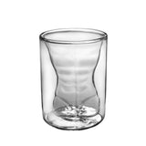 Male Shaped Glass Tumbler 6oz (180ml) 2 Piece Set